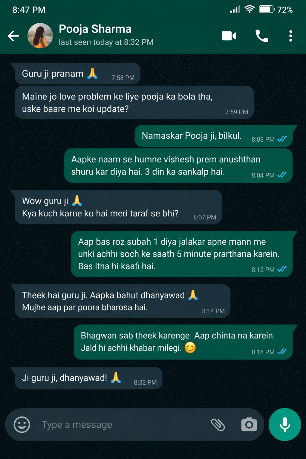 Client WhatsApp Review Screenshot 2